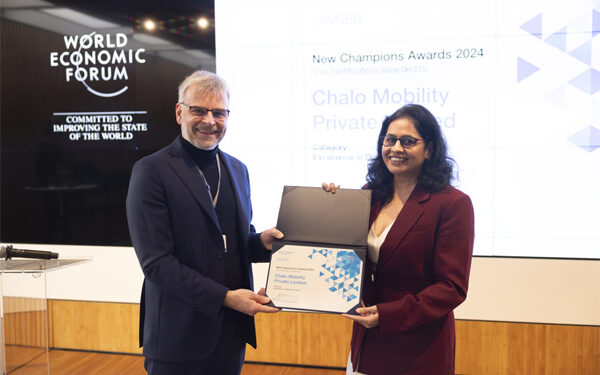 Chalo wins the World Economic Forum New Champions Award for ‘Digital Innovation’