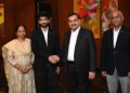 Youngest world chess champion Gukesh Dommaraju meets Gautam Adani