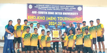 Mangalore University lifts championship in South Zone Inter-University Kho Kho Tournament for Men 2024-2025