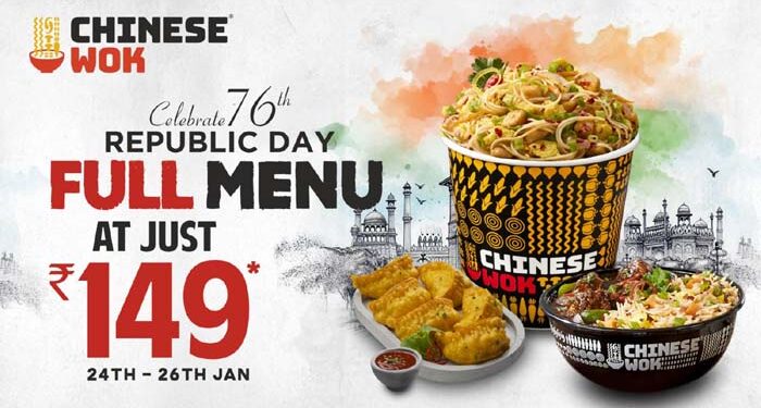 76th Republic Day: Chinese Wok announces entire menu at ₹149 for 3 days, from Jan 24-26