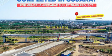Mumbai-Ahmedabad bullet train project: 260m PSC bridge completed in Surat district