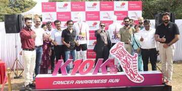 Kauvery Hospital Chennai unveils race kit for 3rd edition of K10K cancer awareness run