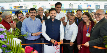 Civil Aviation Minister Ram Mohan Naidu inaugurates Udan Yatri Cafe at Chennai Airport