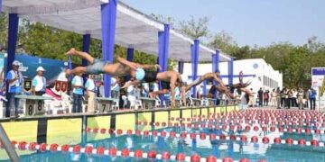72nd All India Police Aquatics and Cross Country Championship begins at SAI Gandhinagar.