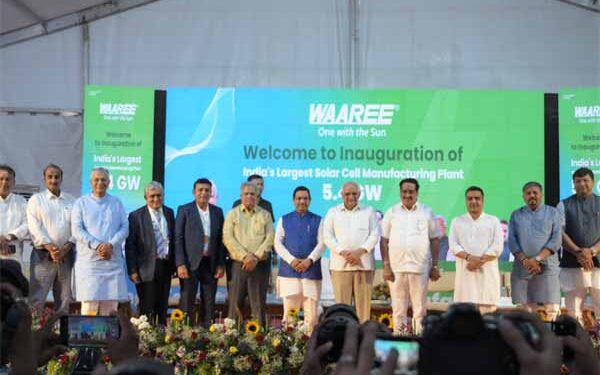 Atmanirbhar Bharat: Bharat‘s largest solar cell mfg Gigafactory inaugurated by Waaree Energies in Chikhli, Gujarat