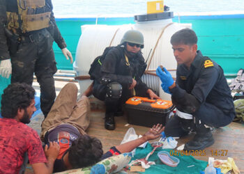 INS Trikand renders critical medical help to Pak crew in the Central Arabian Sea