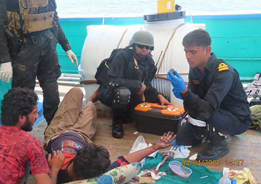 INS Trikand renders critical medical help to Pak crew in the Central Arabian Sea