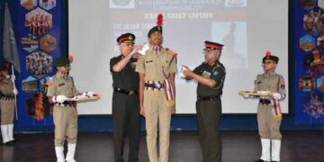GOC 11 RAPID (H) presides over Investiture Ceremony of Sainik School Balachadi, Jamnagar