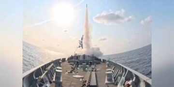 INS Surat flexes muscle, successfully test-fires MR-SAM in Arabian Sea