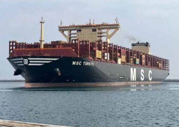 World’s largest fuel-efficient container ship, MSC Turkiye, calls at Adani’s Vizhinjam Port in Kerala