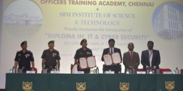 OTA & SRM University sign MoU for offering Diploma in IT & Cybersecurity to Army Officer Cadets