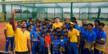 Noor Ahmad, Vijay Shankar visit Super Kings Academy in Vanagaram for a special session