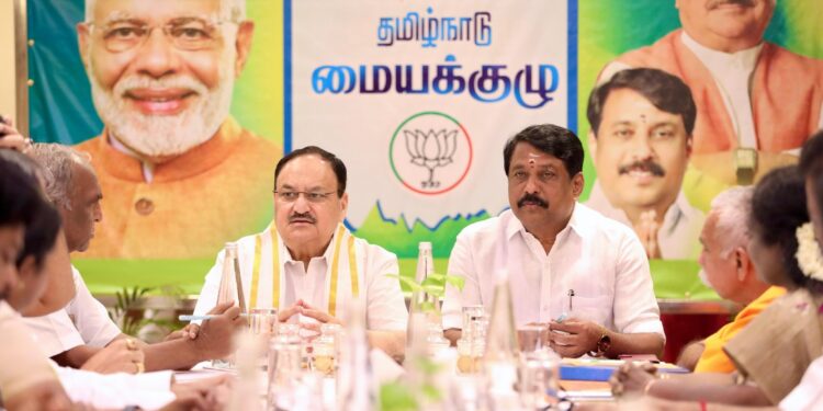 Senior leader J P Nadda reviews TN BJP’s preparedness for 2026 Assembly elections