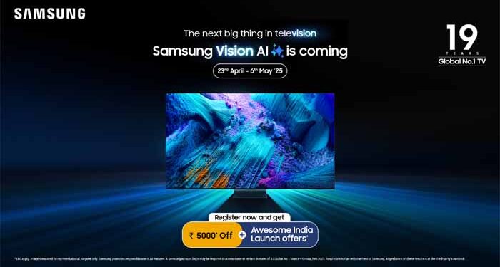 Samsung India to launch 2025 line-up of Vision AI Television on Wednesday, May 7