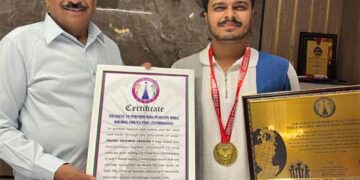 Swarrnim University student sets world record by performing 72 Wing Push-Ups in Tittibhasana