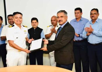 ICG inducts ‘Adamya’, the first FPV out of the eight being built by GSL, with indigenous tech