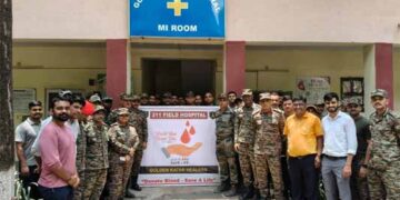 Indian Army’s Golden Katar Division holds blood donation camp for plane crash victims