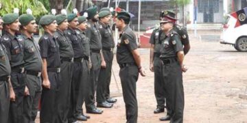 Maj Gen RS Godara, ADG Gujarat Dte reviews activities of NCC Gp HQ Rajkot