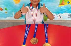 Apollo Juniors’ Inaaya secures a hat-trick of gold medals in Girls Quad Roller Skates – Under 6