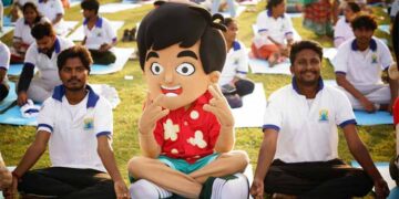 Nick and Sonic lead the way for young India, joining PM at India’s largest yoga day event in Vizag