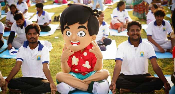 Nick and Sonic lead the way for young India, joining PM at India’s largest yoga day event in Vizag