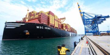 World’s largest container ship MSC IRINA makes historic debut at Vizhinjam International Seaport