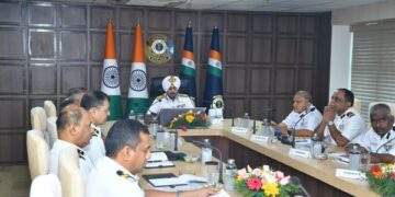 Commander Coast Guard Region (East) IG Datwinder Singh Saini, TM reviews operational preparedness