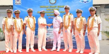 Vice Admiral Rajaram Swaminathan graces keel laying of Navy Fleet Support Ship