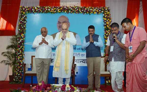 Amit Shah lays foundation stone for nation’s first coop university in the ‘Milk Capital of India’