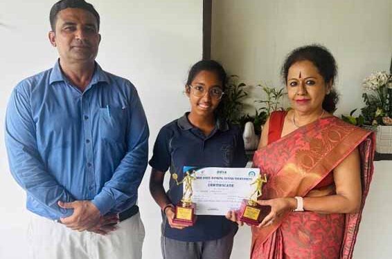 DPS – Bopal student clinches GSTA Table Tennis championship title in the Girls U-16 category