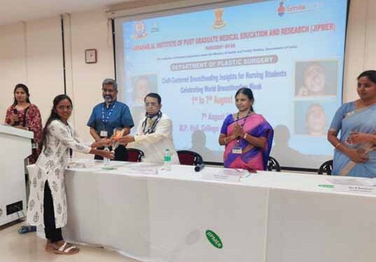 JIPMER’s intensive, hands-on training on breastfeeding support for infants with cleft lip and palate