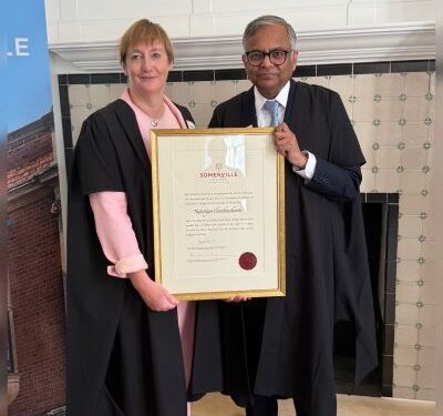 Somerville College, Oxford Honours N Chandrasekaran with Foundation Fellowship
