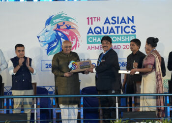 Gujarat Chief Minister declares the 11th Asian Aquatics Championships open in Ahmedabad