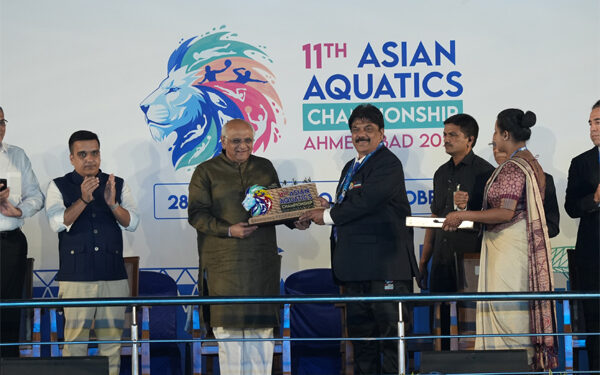 Gujarat Chief Minister declares the 11th Asian Aquatics Championships open in Ahmedabad