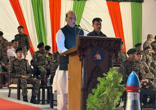 Defence Minister Rajnath Singh urges soldiers to embrace technology, training & readiness