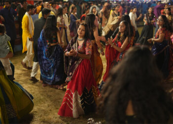 Beats over showers with rhythm: Youthful spirit lights up HL College’s ‘Love Dandiya 2025’