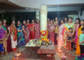Navli Navratri celebrated with Grand Maha Aarti at Vraj Deep Apartment Society in Maninagar