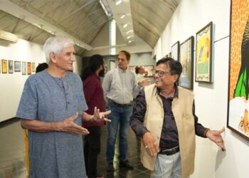 A half-century on canvas: Anil Shah’s ‘The Golden Journey’ shines at Amdavad Ni Gufa