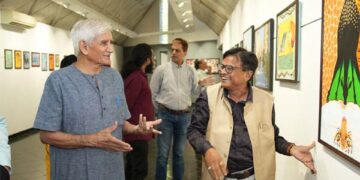 A half-century on canvas: Anil Shah’s ‘The Golden Journey’ shines at Amdavad Ni Gufa