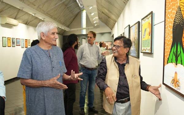 A half-century on canvas: Anil Shah’s ‘The Golden Journey’ shines at Amdavad Ni Gufa