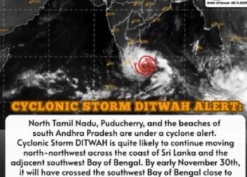Cyclone Ditwah: Alert for the East Coast of India