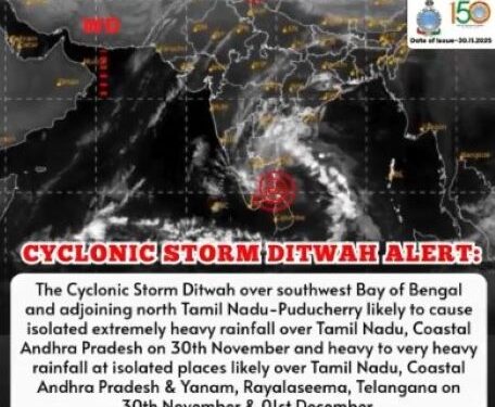 Cyclone Ditwah – TN on edge as heavy rain, strong winds batter northern coastal districts