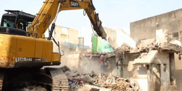 AMC launches major demolition drive near Isanpur lake