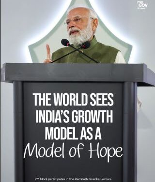 Nation must break free from ‘Colonial Mindset’ before 2035: PM Modi at Sixth Ramnath Goenka Lecture