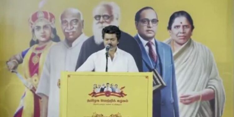 Actor Vijay Targets DMK, Unveils Key Welfare Measures Eyeing 2026 Assembly Elections