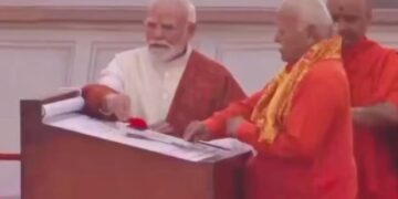 PM Modi, RSS Chief lead sacred Dhwajarohan at Ram Janmabhoomi Temple