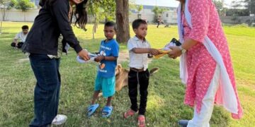 Swarrnim Science College marks Children’s Day with compassion-driven donation drive