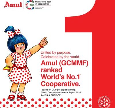  Amul soars to Global Summit: Named World’s No. 1 Cooperative in World Coop Monitor 2025