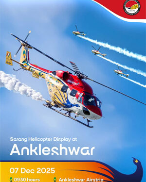 Sarang team set to soar over Ankleshwar skies in a dazzling tribute to IAF aerial mastery