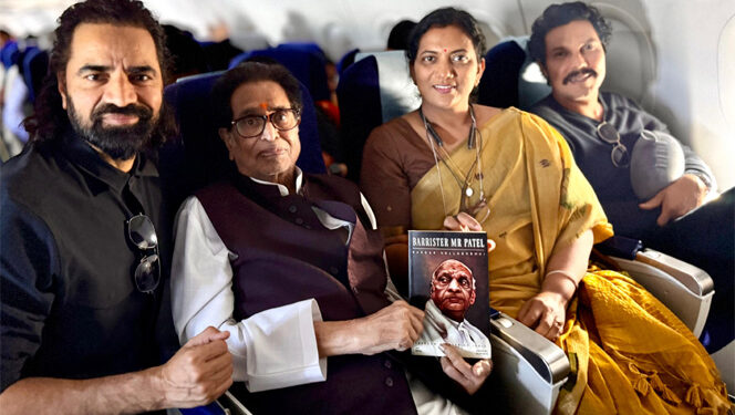 Jay Patel honours a cultural legend, presents Barrister Mr. Patel to Hridaynath Mangeshkar